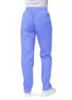 Adar Women's Comfort Elastic Drawstring Cargo Pants - Charcoal - Ceil Blue - White