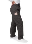Adar Women's Comfort Elastic Drawstring Cargo Pants - Charcoal - Ceil Blue - White