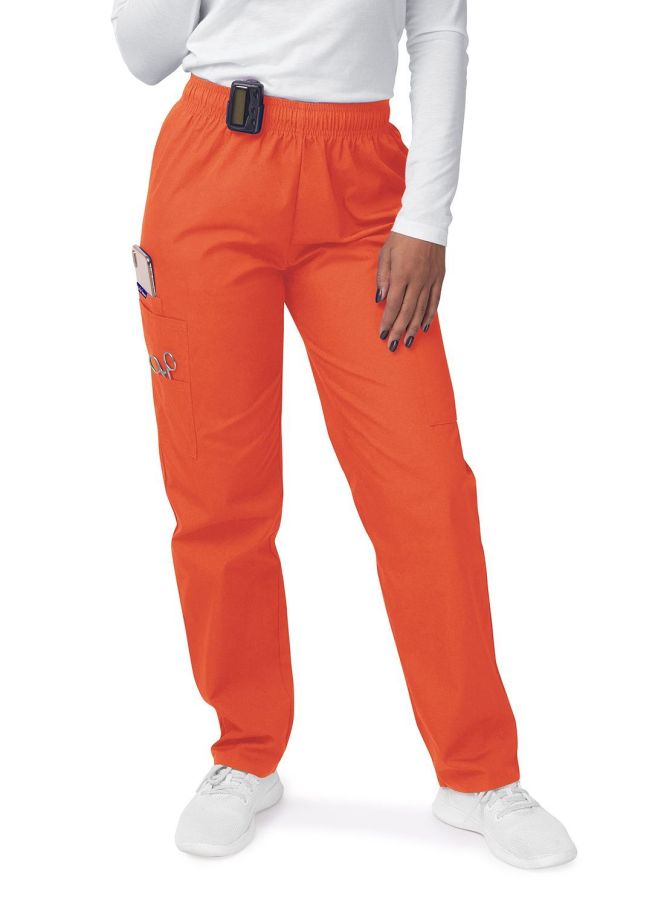 Adar Women's Comfort Elastic Drawstring Cargo Pants - Mandarin Orange - Navy - Purple