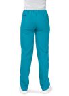 Adar Unisex Drawstring Pants - Royal Blue - Turquoise - White