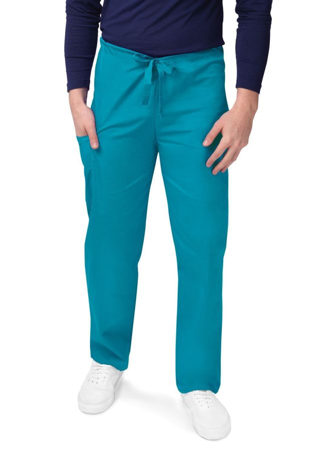 Adar Unisex Drawstring Pants - Royal Blue - Turquoise - White