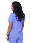 Adar Women’s Mock Wrap Top - Ceil Blue - Hunter Green - Khaki