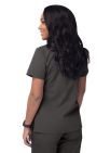 Adar Women’s Mock Wrap Top -Charcoal