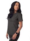 Adar Women’s Mock Wrap Top -Charcoal