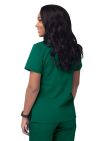 Adar Women’s Mock Wrap Top - Ceil Blue - Hunter Green - Khaki