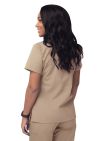 Adar Women’s Mock Wrap Top - Ceil Blue - Hunter Green - Khaki