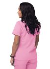 Adar Women’s Mock Wrap Top - Teal Blue - White - Sherbet
