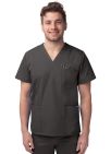 Adar Unisex V-Neck 3 Pocket Top  - Charcoal - Purple - Royal Blue