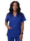 Adar Unisex V-Neck 3 Pocket Top  - Charcoal - Purple - Royal Blue