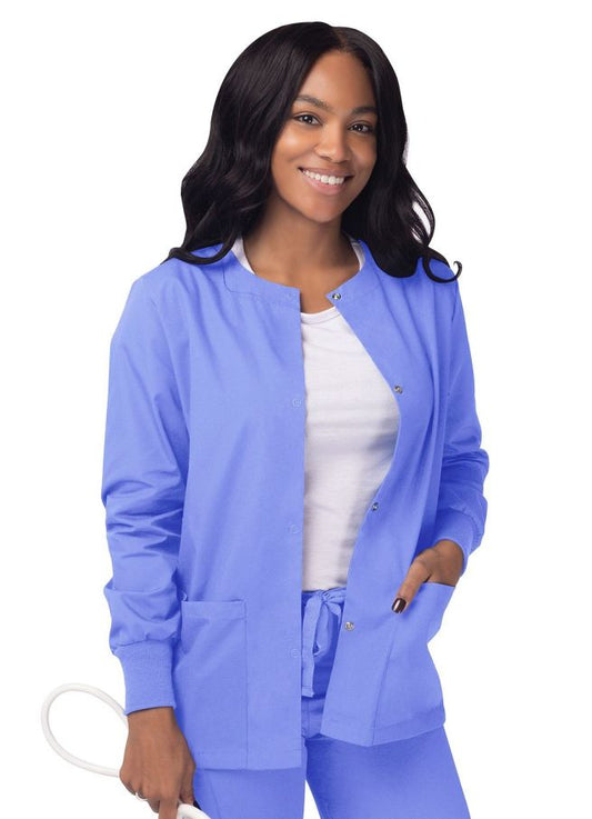 Adar Women's Warm-Up Jacket - Ceil Blue - Hunter Green - Khaki