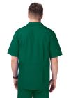 Adar Men's Zippered Short Sleeve Jacket - Hunter Green - Navy - Royal Blue - White
