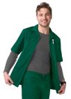 Adar Men's Zippered Short Sleeve Jacket - Hunter Green - Navy - Royal Blue - White