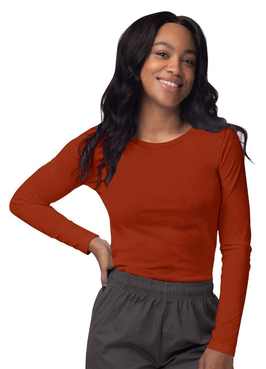 Adar Women's Long Sleeve Comfort Underscrub Tee 3