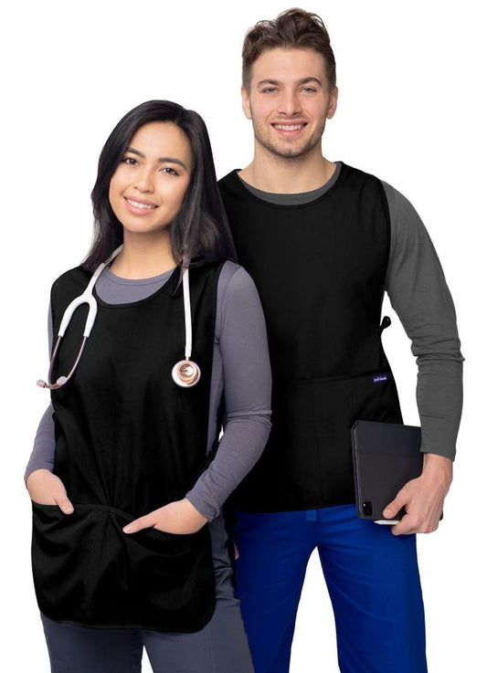 Adar Unisex Cobbler Apron Black - Burgundy - Caribbean Blue