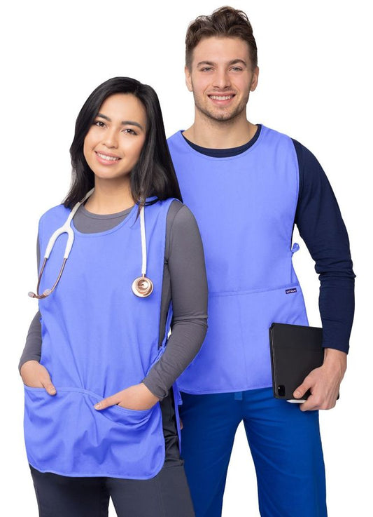 Adar Unisex Cobbler Apron - Hunter Green - Khaki - Ceil Blue