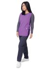 Adar Unisex Cobbler Apron - Navy - Lavender - Mandarin Orange