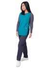 Adar Unisex Cobbler Apron - Sherbet - Turquoise - White