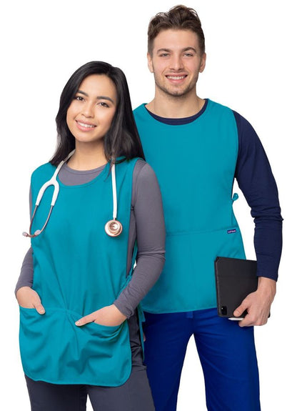 Adar Unisex Cobbler Apron - Sherbet - Turquoise - White