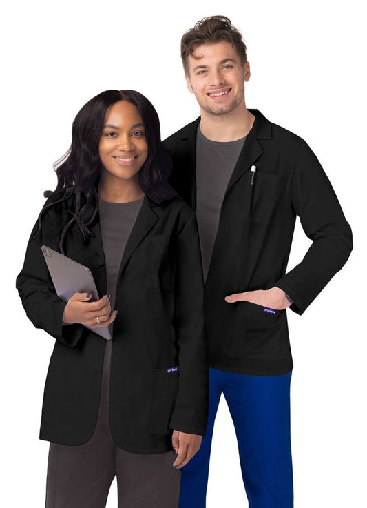 Adar 31" Unisex Consultation Coat - Black - Navy - White