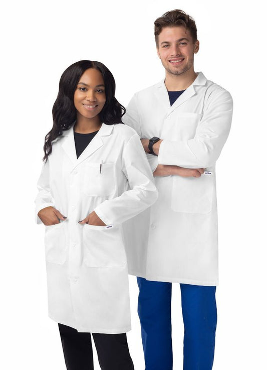 Adar 39" Unisex Professional Lab Coat - White