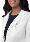 Adar 33" Women's Modern Slim Lab Coat - White