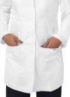 Adar 33" Women's Modern Slim Lab Coat - White