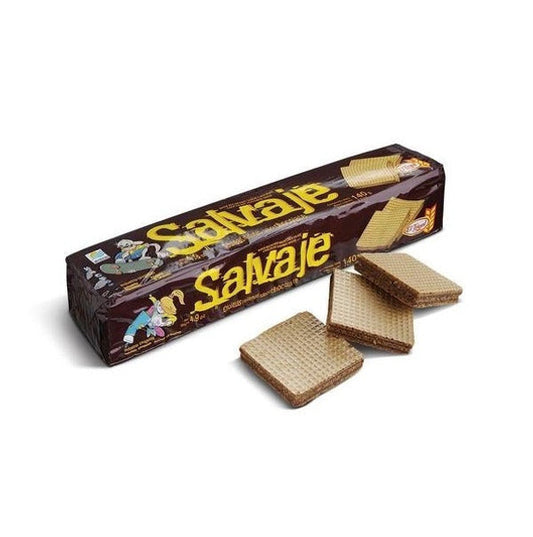 Pampa Direct Salvaje Obleas Rellenas Classic Milk Chocolate Wafers Filled with Chocolate Cream from Uruguay, 140 g / 4.93 oz ea (pack of 3)