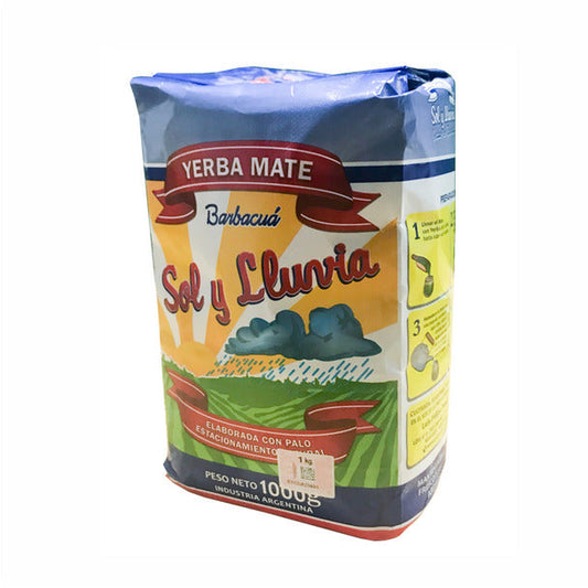 Pampa Direct Sol y Lluvia Yerba Mate Barbacuá Natural Aging con Palo, 1 kg / 2.2 lb
