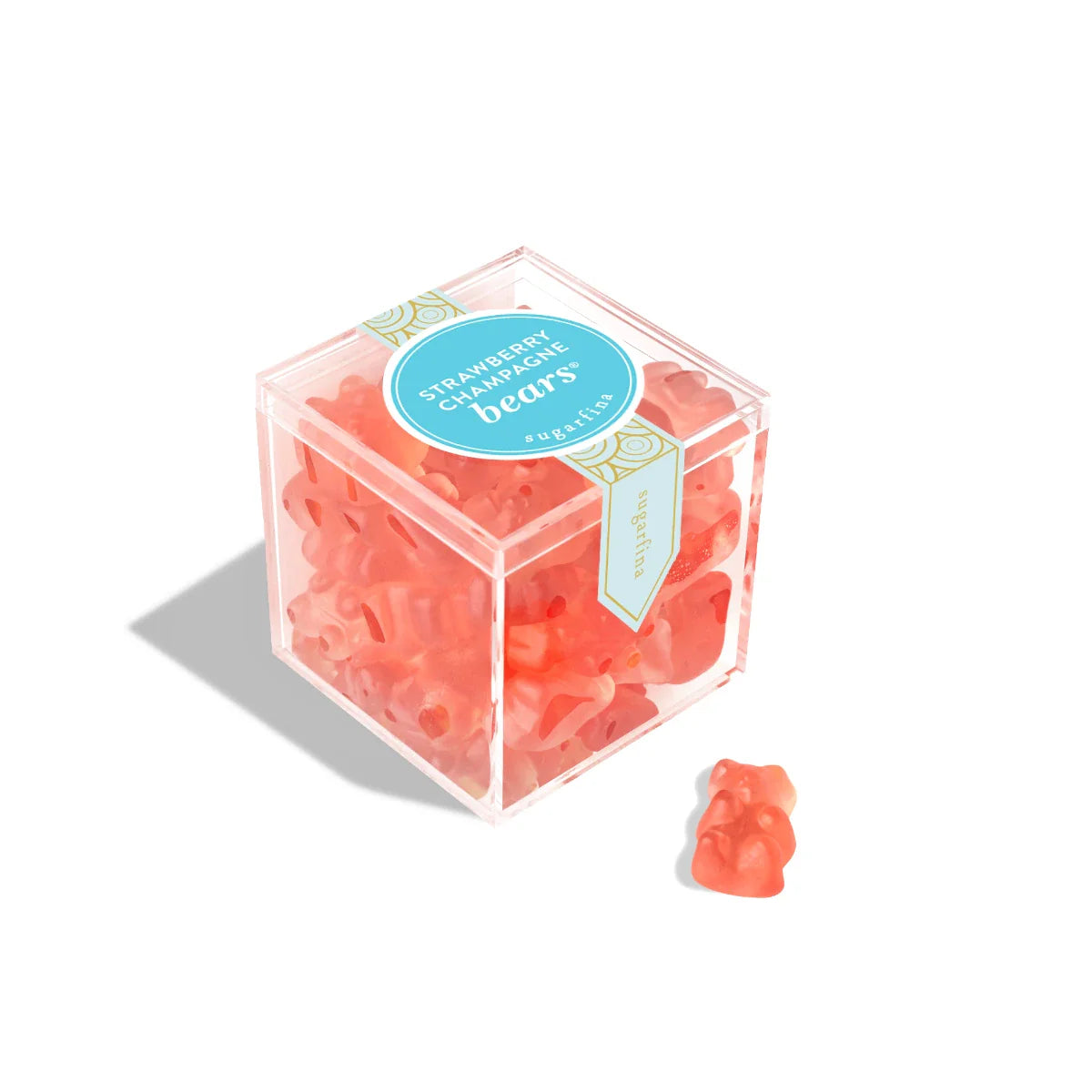 Sugarfina Strawberry Champagne Bears Gummy - Small Candy Cube