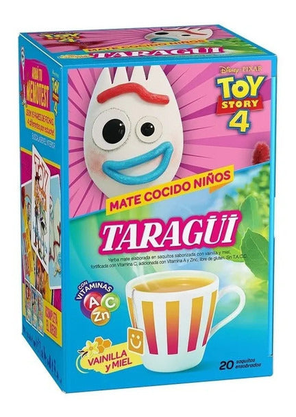 Pampa Direct Taragüi Mate Cocido Instant Brew Mate Para Niños for Kids with Honey & Vanilla Fortified Enriched with Zinc, Vitamins A, C (20 saquitos / 20 tea bags)