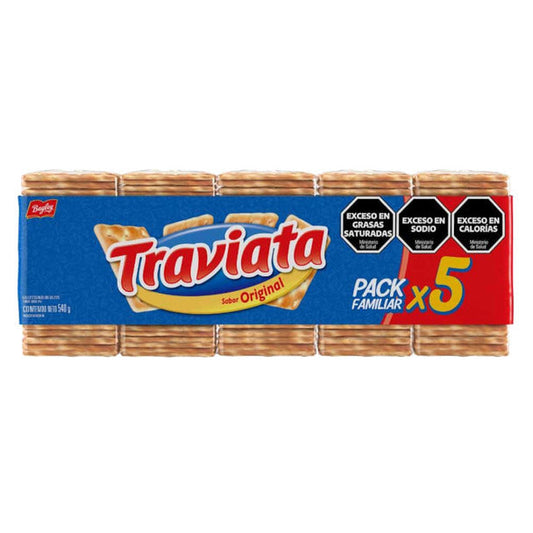 Pampa Direct Traviata Sabor Original Galletitas de Agua Water Biscuits Crackers, 540 g / 19.04 oz pack