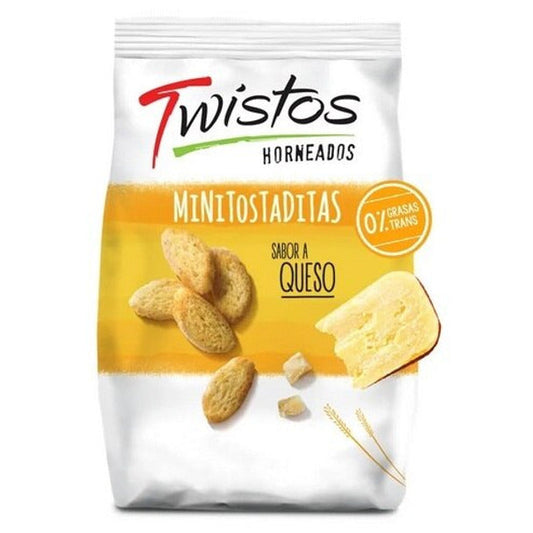 Pampa Direct Twistos Horneados Sabor Queso Mini Baked Toasts Cheese Flavor, 40 g / 1.41 oz (pack of 3)