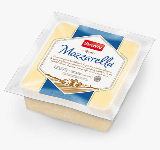 Pampa Direct Verónica Queso Mozzarella Trozada Semi-Hard Cheese Mozzarella Pasta Semi-Dura - Gluten Free, 500 g / 1.1 lb sealed pack