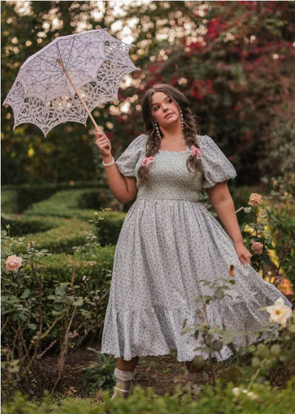 JessaKae Rosie Posie Dress - Tea Green