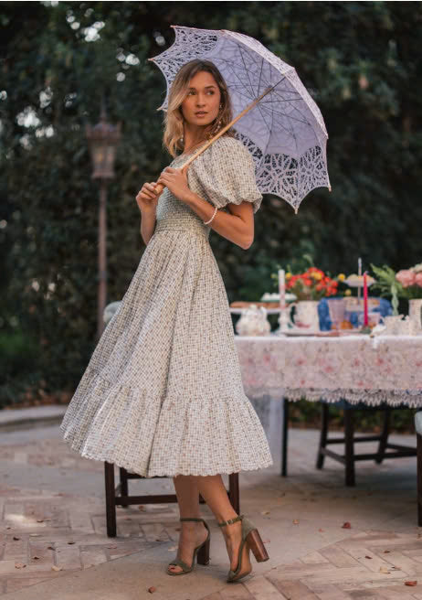 JessaKae Rosie Posie Dress - Tea Green