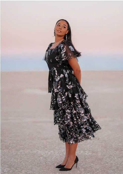 JessaKae Selena Dress - Black Shimmer