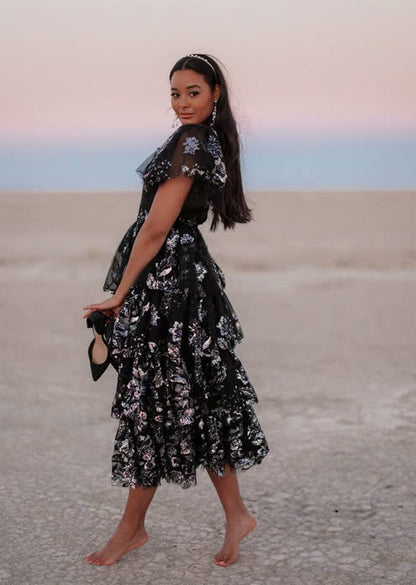 JessaKae Selena Dress - Black Shimmer